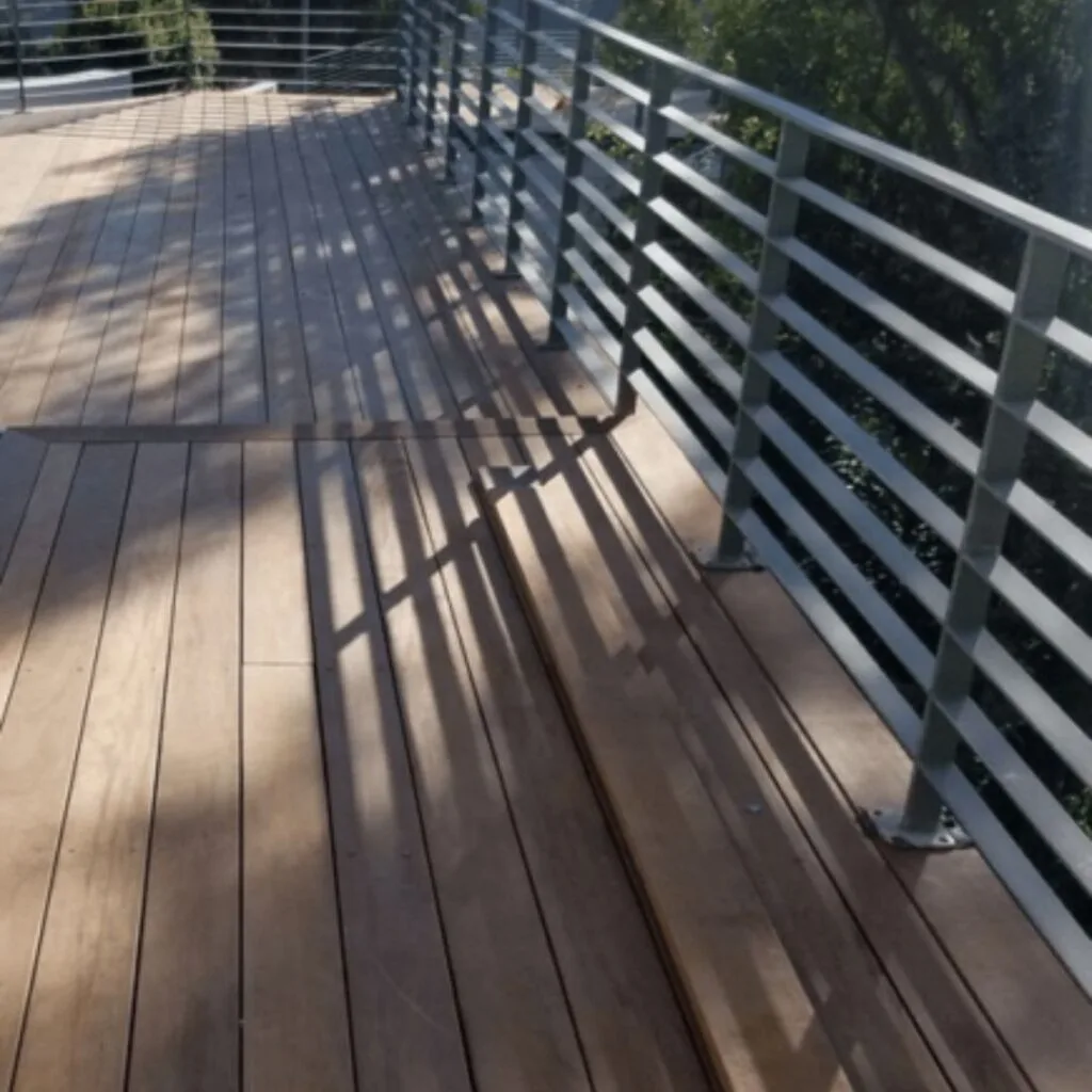Hillside General Hardscape, wooden patio